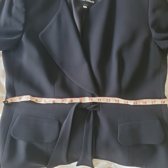 Giorgio Armani black blazer size 48 (14) tie close - Picture 8 of 8